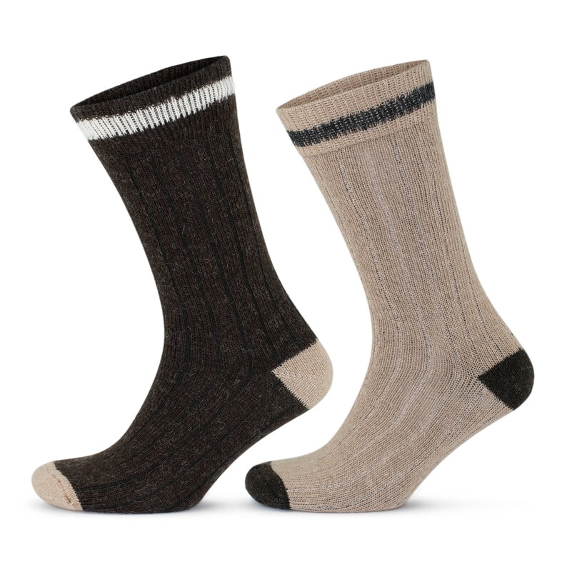 GoWith Unisex Alpaca Merino Wool Winter Socks | 2 Pairs | Model: 3093