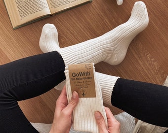 GoWith 4-5 Pairs Unisex Natural Cotton Socks | Breathable Soft Pure Cotton Socks | Best Friend Gift | Gift for Her | Model: 3013