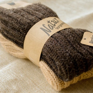 Calcetines de lana 2 pares, Oveja y alpaca