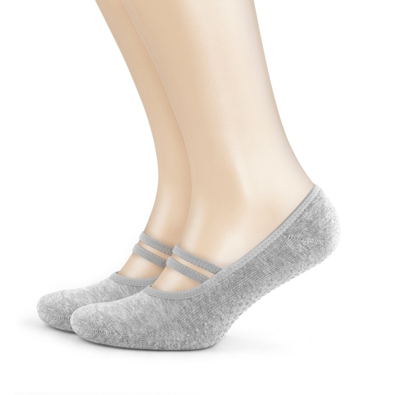 GoWith 2 pares de calcetines antideslizantes de algodón para mujer para  pilates/calcetines de ballet de yoga invisibles/calcetines de baile para  entrenamiento de gimnasio/regalo para ella/Modelo: 2210 -  España