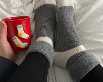 Alpaca Wool Ankle Socks, Low-Cut Thermal Socks | Gift for Her | 2 Pairs