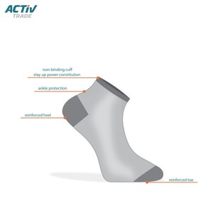 GoWith 4 Pairs Men's Cotton White Running Ankle Socks Low-Cut Comfy Sneaker Socks Basic Athletic Socks Gift for Him Model: 3115 image 6