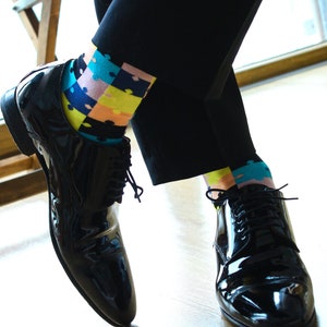 GoWith Men's Bamboo Funny Colorful Dress Socks | 5 Pairs | Model: 3563