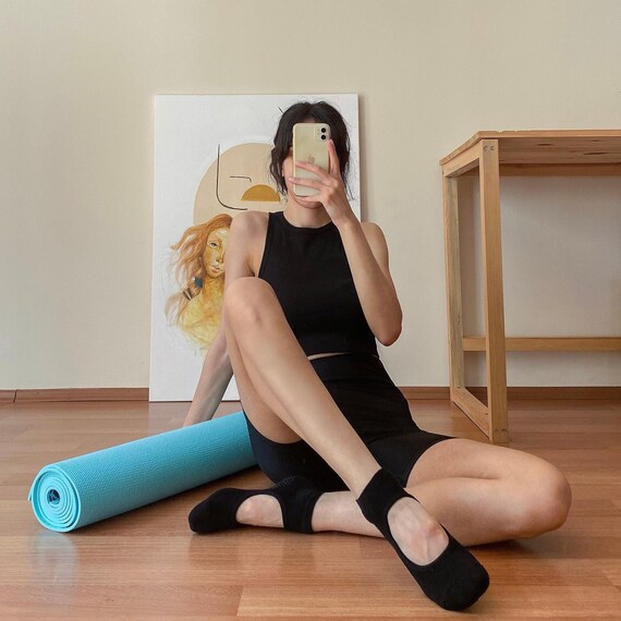 Calcetines Pilates Mujer 2 Pares De Calcetines De Yoga Con Agarres, Calcetines Antideslizantes Para Pilates, Calcetines De Agarre Largo Para Mujeres, Niñas, Gimnasio En Casa, Deportes, Entrenamiento (blanco Y Negro Calcetines Yoga