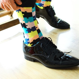 GoWith Men's Bamboo Funny Colorful Dress Socks | 5 Pairs | Model: 3563