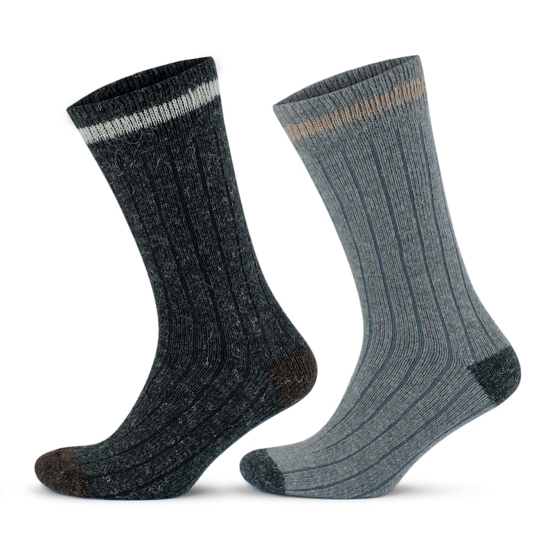 GoWith Unisex Alpaca Merino Wool Winter Socks | 2 Pairs | Model: 3093