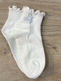Personalized Pilates & Yoga Grip Socks |Embroidered Socks |Ruffle Yoga Socks | Bridesmaid Gift, Bride Socks, Gift for Her, Custom Yoga Socks