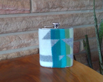 Flask | Stainless Steel Flask | Wool Flask | Rustic 8 oz Flask | Perfect Gift For All Flask | Hip Flask