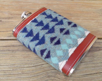 Flask | Stainless Steel Flask | Wool Flask | Rustic 8 oz Flask | Perfect Gift For All Flask | Hip Flask