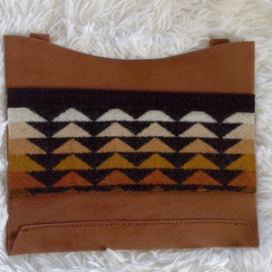 Native Fabric Wall Hanging Envelope | Decorative Wall Hanging | Vegan Leather Wall Catch All | Wool Wall Hanging