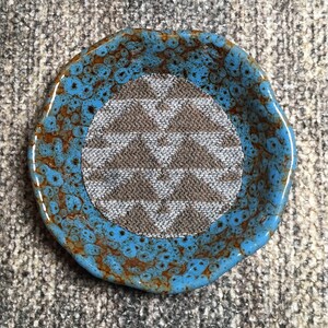 Small Native Fabric Trinket Tray | Catch All Tray | Decorative Dish | Small Catch All