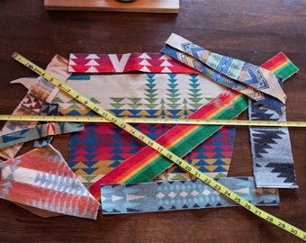 Remnants pack | Lot of fabric | Wool remnants | Southwest fabric #24