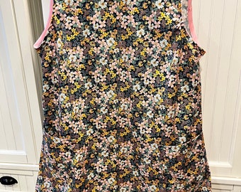 Flower Power Pocket Front Mimi Dress. Floral Midi to Mini Dress
