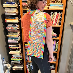 Ginormous Rainbow Scarf Lenny Kravitz Inspired