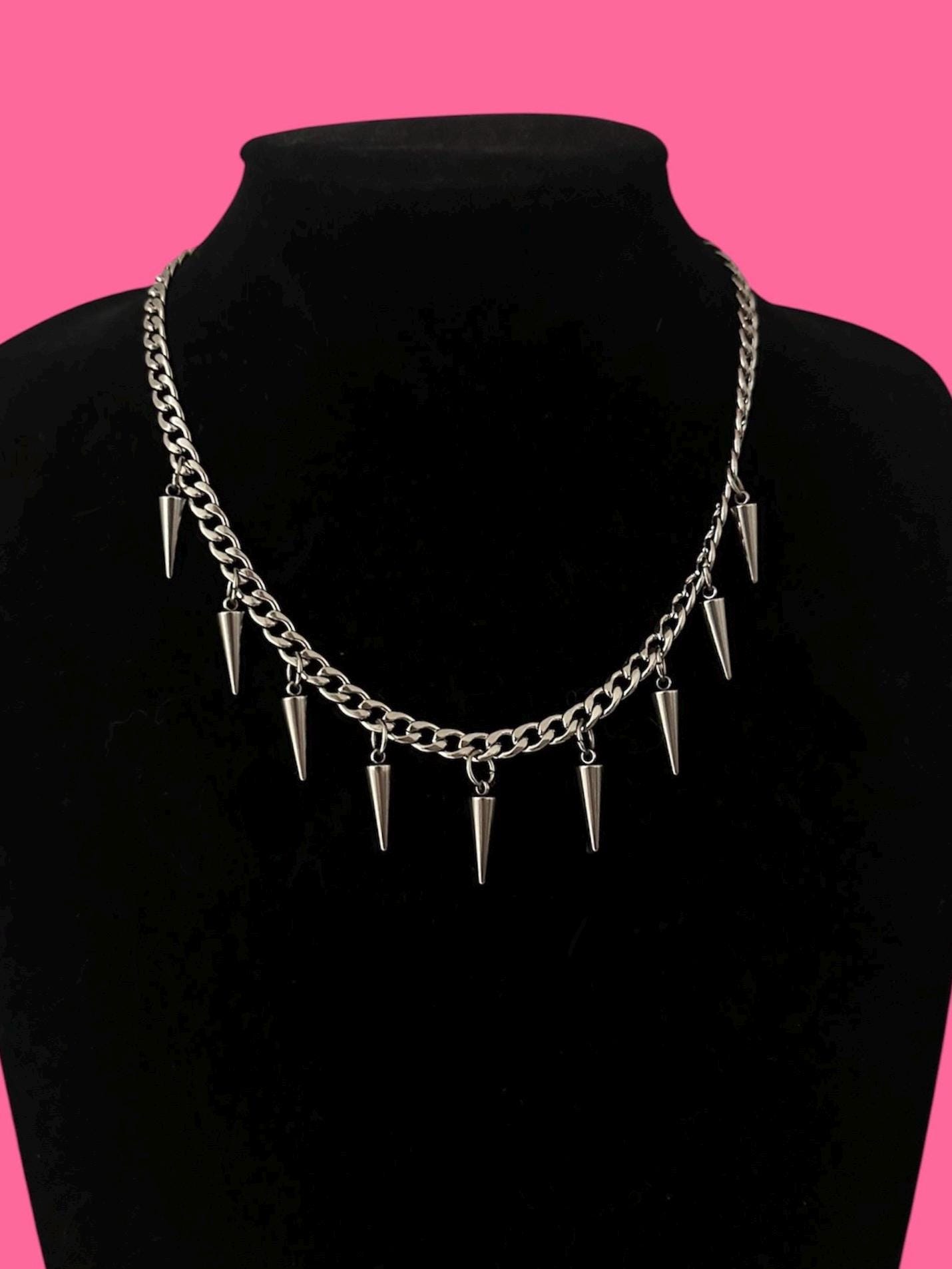 Spike Necklace Heavy Metal - Etsy