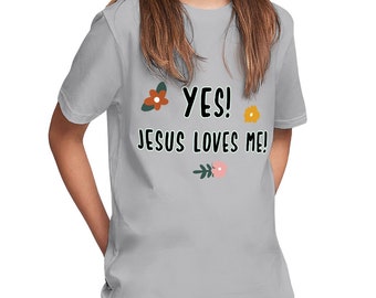 Yes Jesus Loves Me T-Shirt, Love Like Jesus Cotton Tee, Unique Classic Fit-shirt, Cute Christian Shirt for Kids
