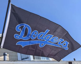 New Dodgers flag 3x5 Ft los Angeles banner 3 x 5 flag black with blue letters