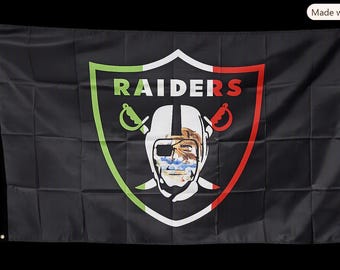 New 3 x 5 foot Raiders nfl flag Las Vegas Los Angeles mexico Mexican football