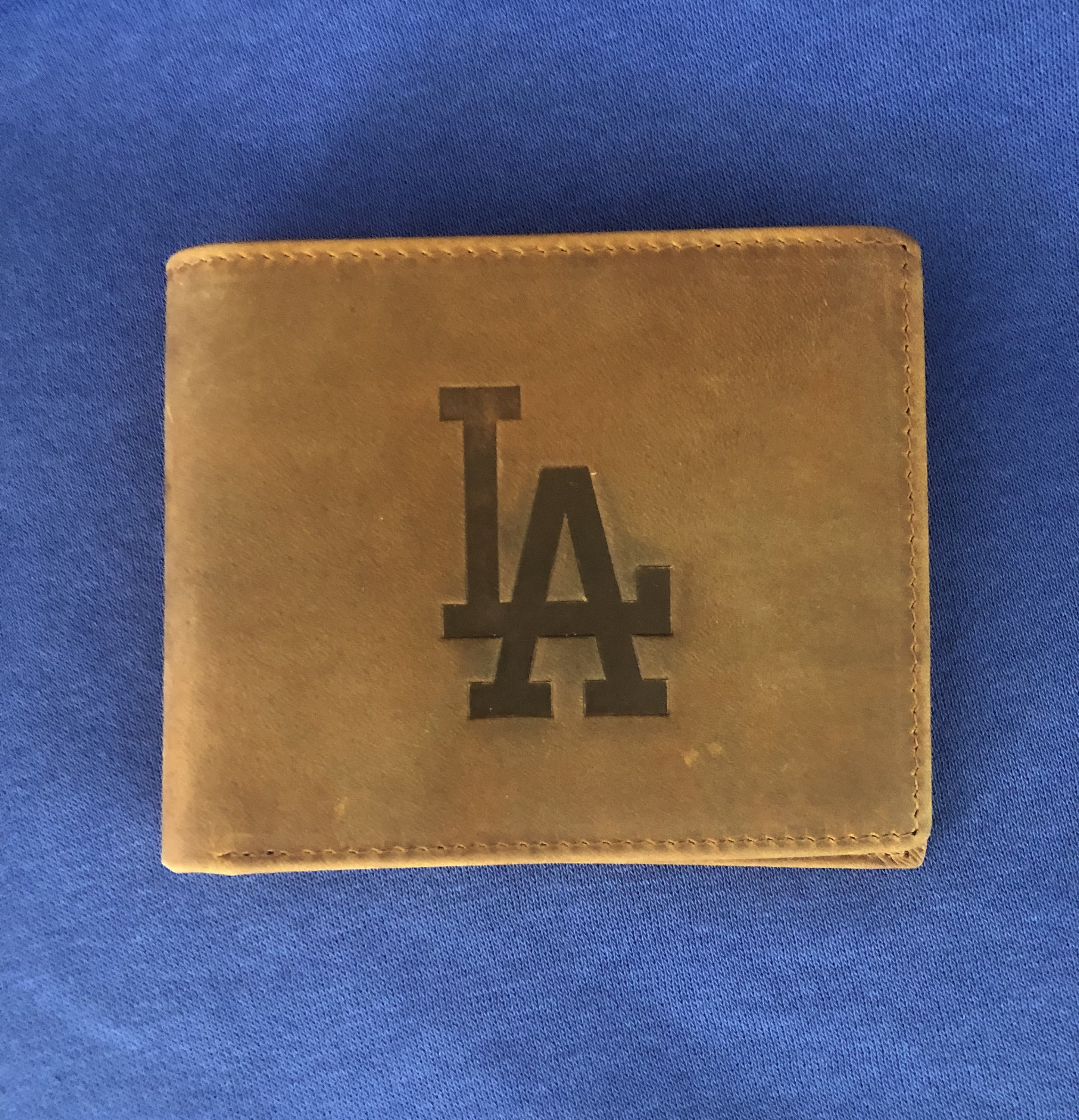 New High Quality Leather Los Angeles Dodgers Mens Wallet Etsy Canada