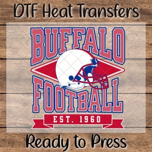 DTF Heat Transfer Buffalo Football 1960