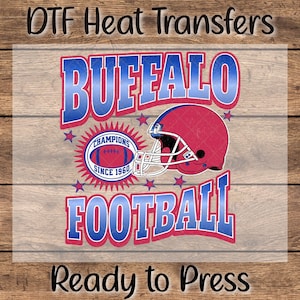 DTF Heat Transfer Buffalo Football Red Helmet