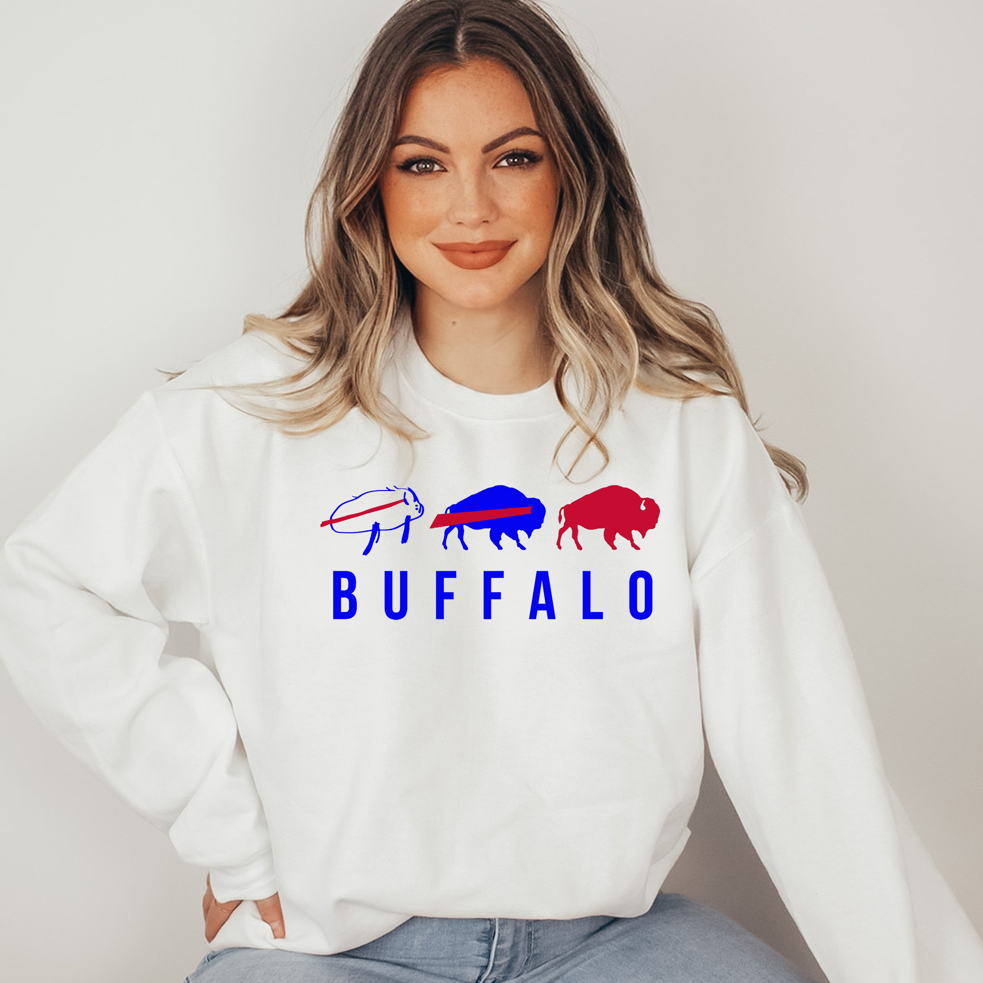 BUFFALO Trio Sweatshirt Hoodie T shirt Etsy