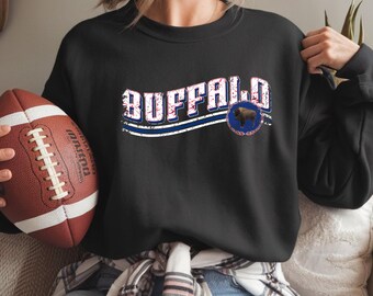 Buffalo Wave Distressed Sweatshirt or T-Shirt