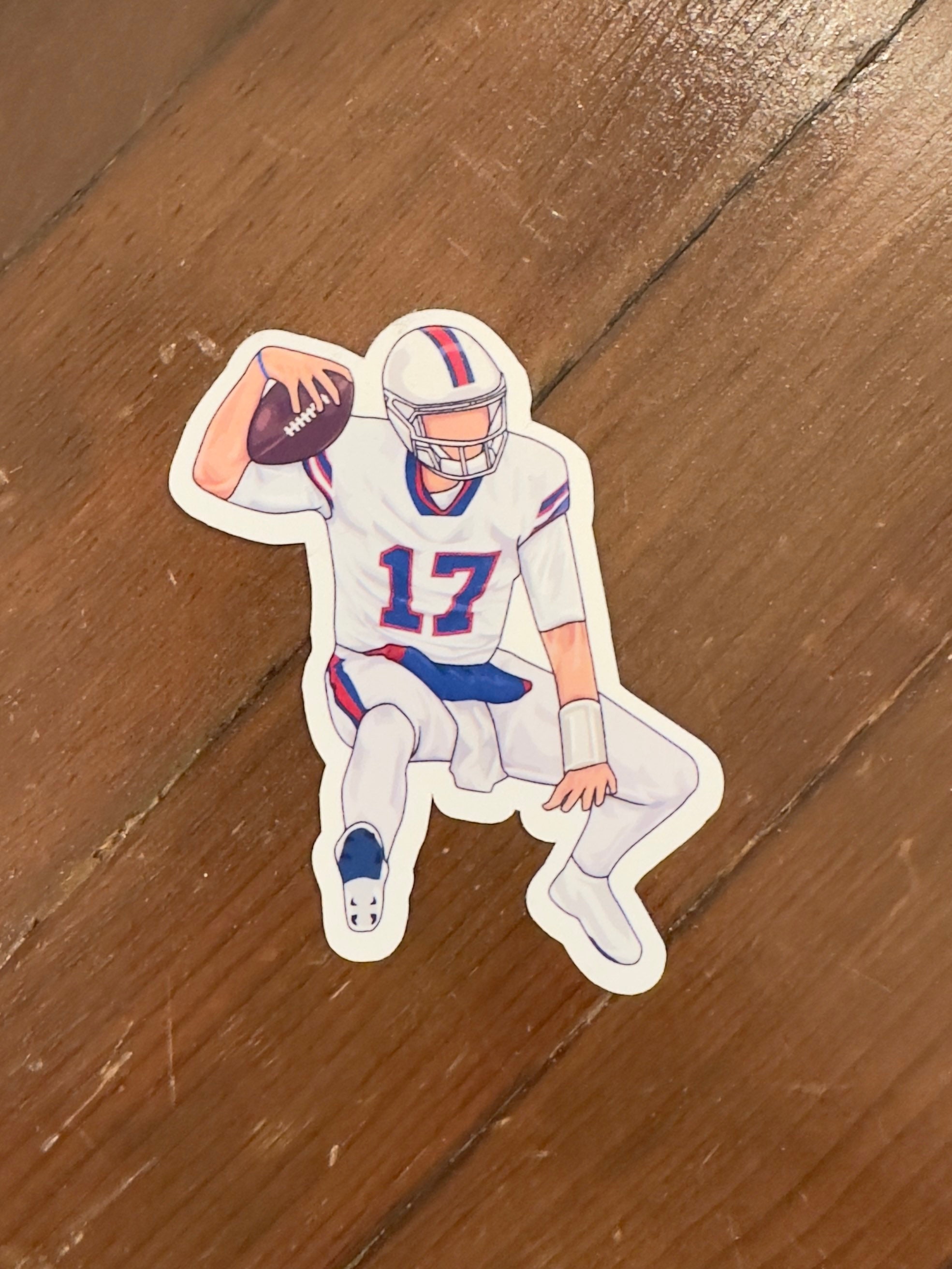 Buffalo Football Josh Allen Leaping Sticker Josh Allen Etsy