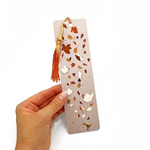 Autumn leaves bookmark | Gold Foil bookmark | Autumn Page Marker | Book lover gift | Bookish gift