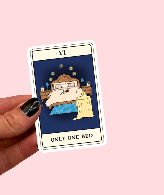 Only One Bed tarot Card Sticker | book lover | bookish gift | book sticker | bujo | book tropes