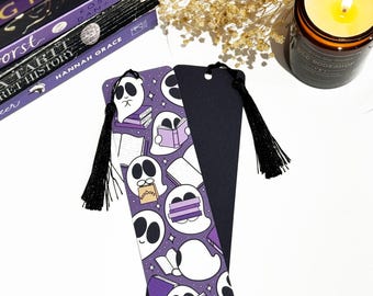 Cute Ghost reader bookmark | book lover | Halloween bookmark | Bookworm | Gift for reader
