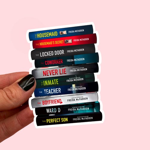 Freida McFadden book stack sticker | Thriller book stack sticker | Book lover | Bookish gift