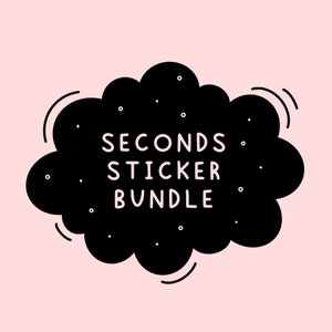 Seconds sticker bundle | Imperfect stickers | Kindle sticker | Book lover sticker | Book nerd sticker | Funny book sticker