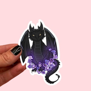 Sticker Andarna 4e aile | Flamme de fer | Amateur de livres fantastiques | Cadeau pour rat de bibliothèque | Sticker livre romantique | Sticker carnet