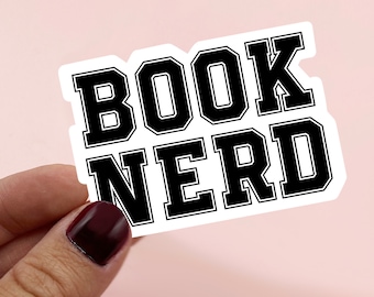 Book Nerd Sticker | Glossy Vinyl Decal, Laptop, Journal