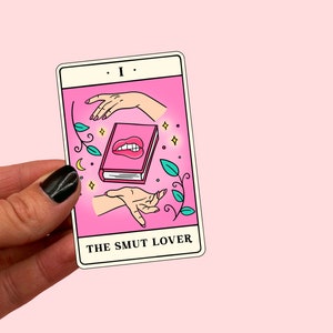 Adesivo de carta de tarô Smut Lover | amante de livros | presente literário | adesivo de livro | bujo