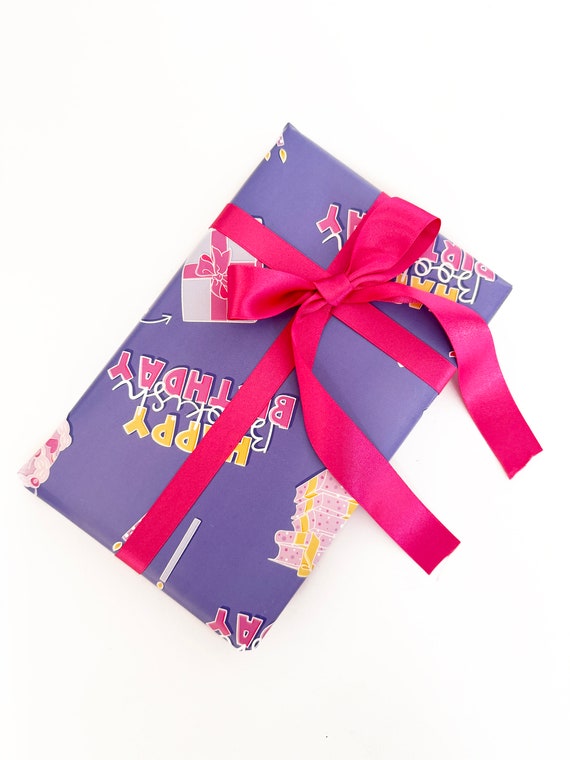 Happy Bookish Birthday Gift Wrap | Luxury book gift wrap |Bookish gift wrap
