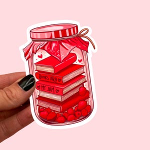 Bücher sind meine Marmelade Aufkleber | Kindle Aufkleber | Buchliebhaber Aufkleber | Buch Nerd Aufkleber | Buchsticker | Bujo Aufkleber