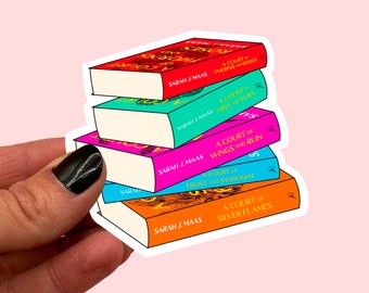 ACOTAR book stack sticker | Sarah j maas book stack sticker | ACOMAF | A court of thorns and roses | A court of mist and fury
