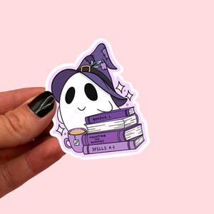 Süßer Ghost Reader Aufkleber | Kindle Aufkleber | Buchliebhaber Aufkleber | Buch Nerd Aufkleber | Buchsticker | Bujo Aufkleber