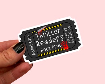 Thriller Readers Book Club Ticket Glossy Sticker