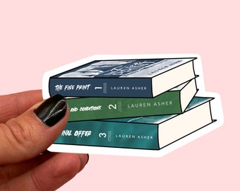 Pila di libri Dreamland Billionaires / Lauren Asher / Amante dei libri romantici / bujo / adesivo per amanti dei libri