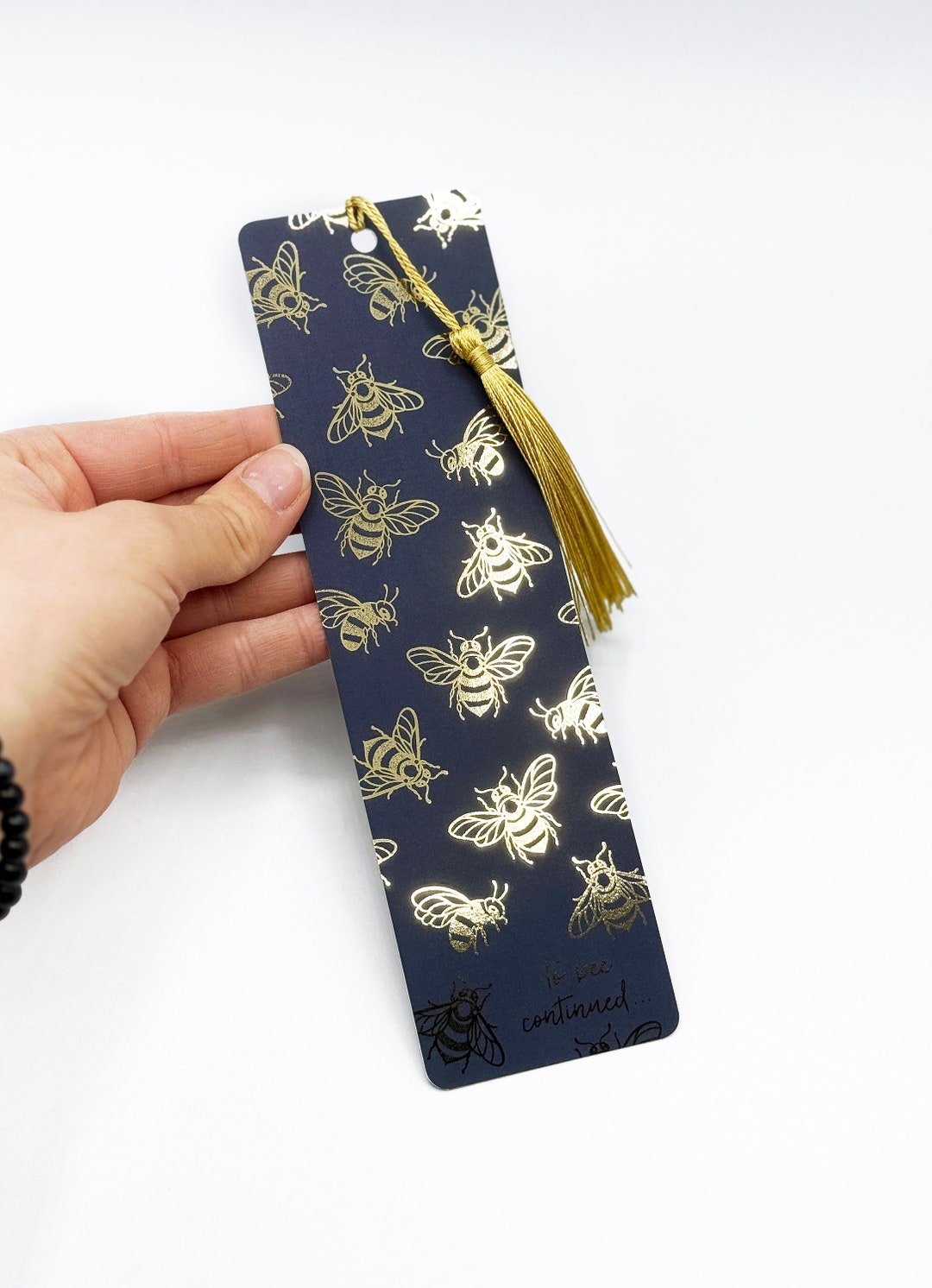 Bumble Bee Gold Foiled Bookmark | Gold Bookmark | Book Lover | Bookworm ...