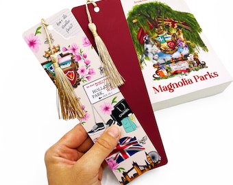 Magnolia Parks inspired gold foiled bookmark | Jessa Hastings bookmark | book lover | Romance book lover | Illustrated bookmark