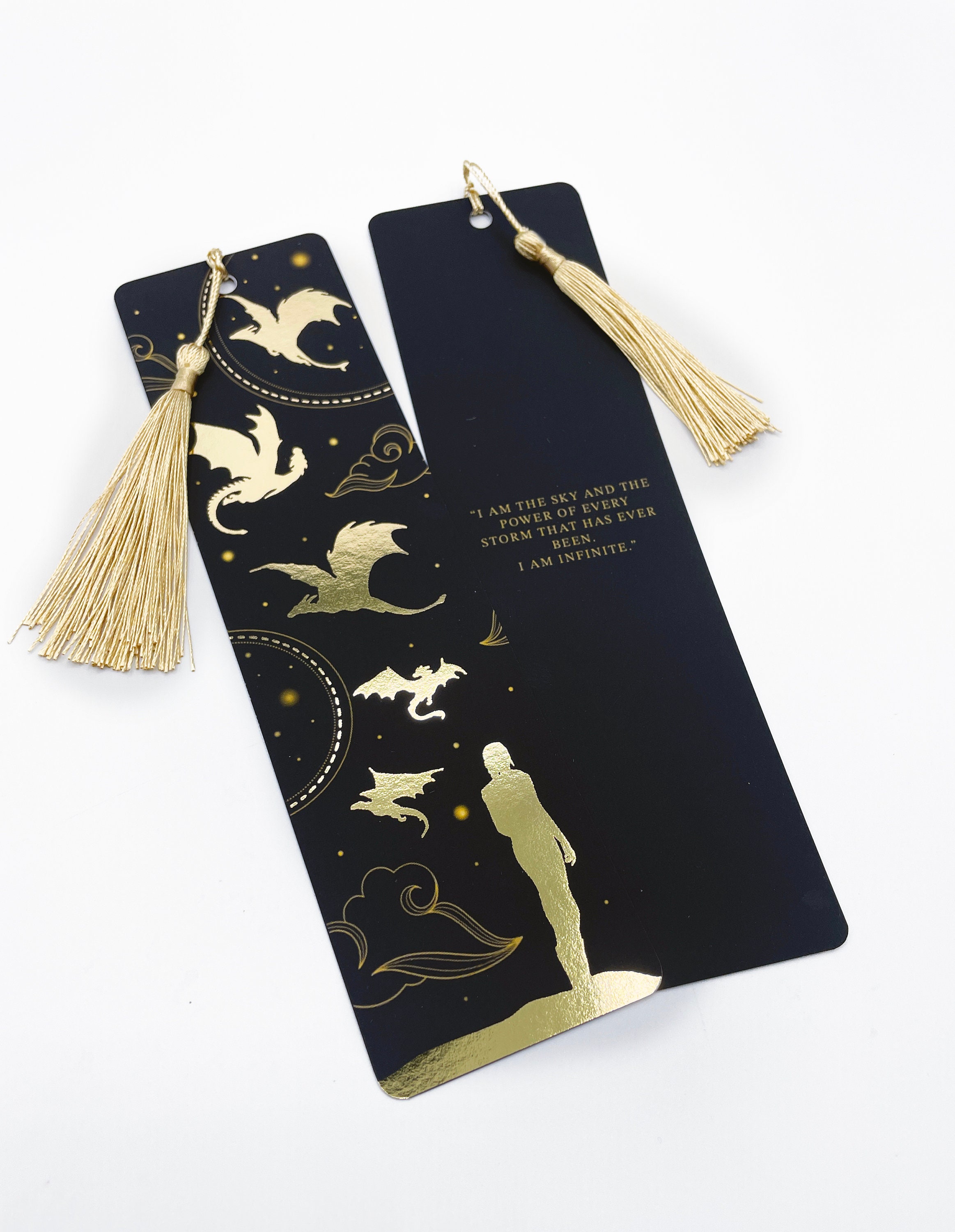 Fourth Wing Gold Foil Bookmark — Brown Suga Stationery & Design