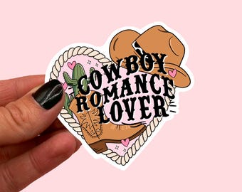 Cowboy Romance Lover Glossy Sticker | Kindle, Laptop Decoration
