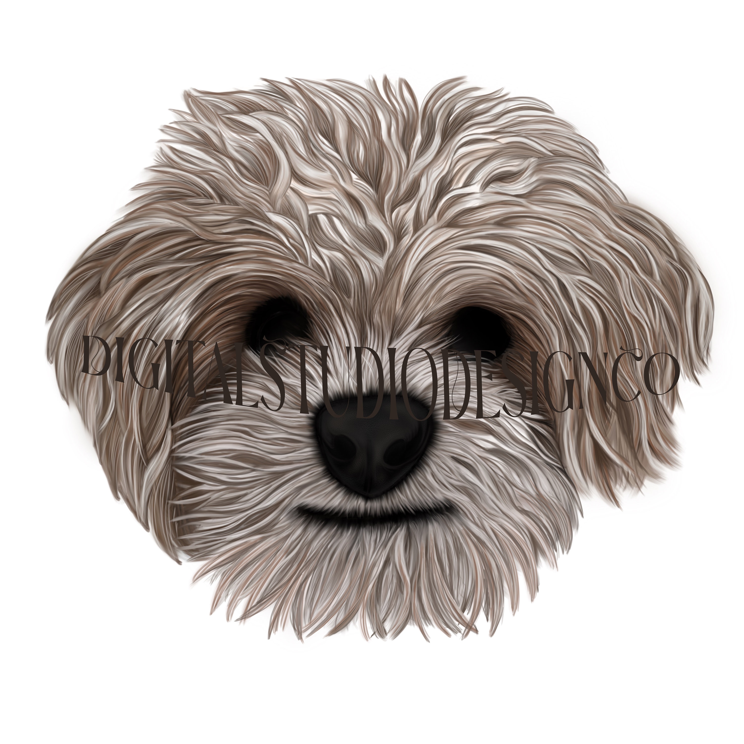 Digital Sticker Cavapoo Dog Art Cute Puppy Sweet - Etsy