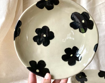 Plato de cerámica - plato hondo - plato de gres - plato artesanal - plato de cerámica - plato artesanal - plato hecho a mano