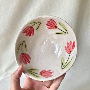 Handmade ceramic bowl - flower ceramic bowl - flower bowl - handmade bowl - unique bowl - hand-shaped bowl