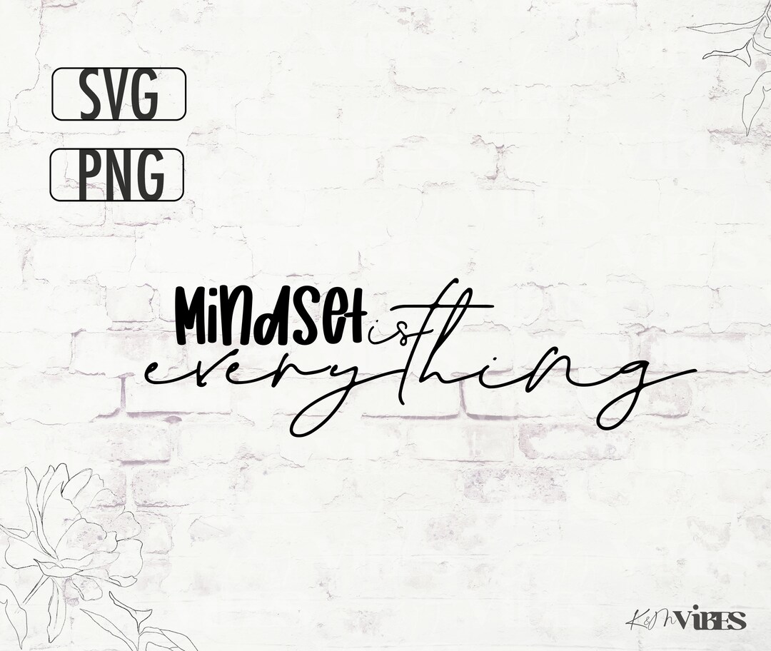 Mindset is Everything SVG PNG Motivational Quotes SVG Inspirational Svg